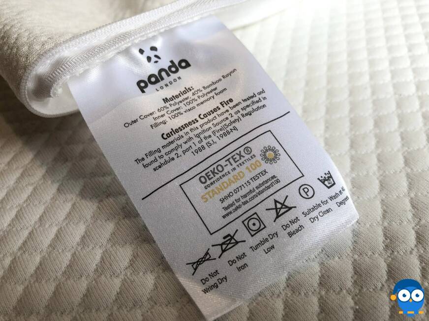 Panda Kids pillow washing instructions